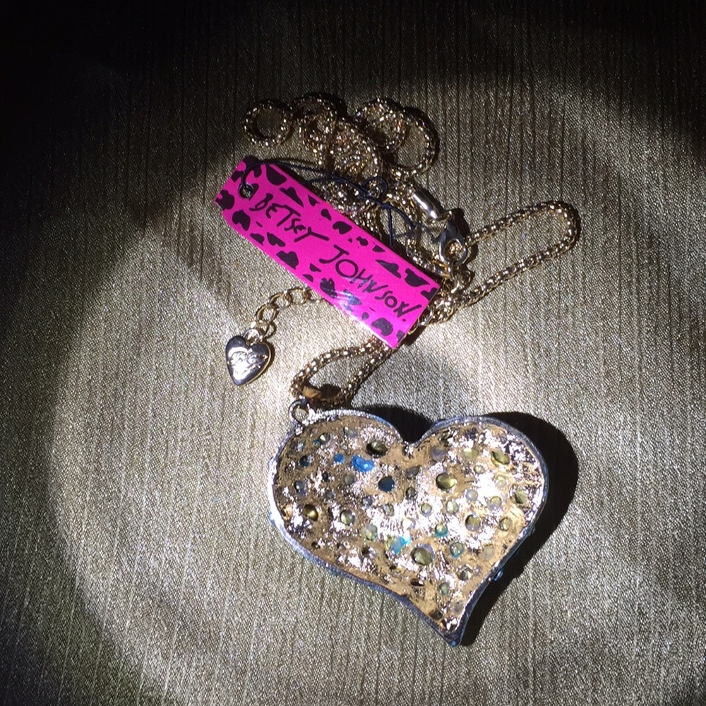 🦋💙🆕 Betsey Johnson Teal & Blue Big Heart - Picture 5 of 6
